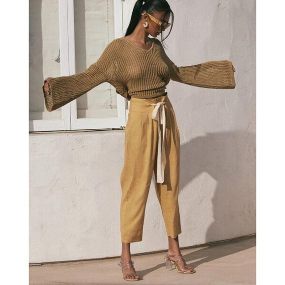 cult gaia Pants - Cult Gaia Judith Linen-Blend Pants Sz XS